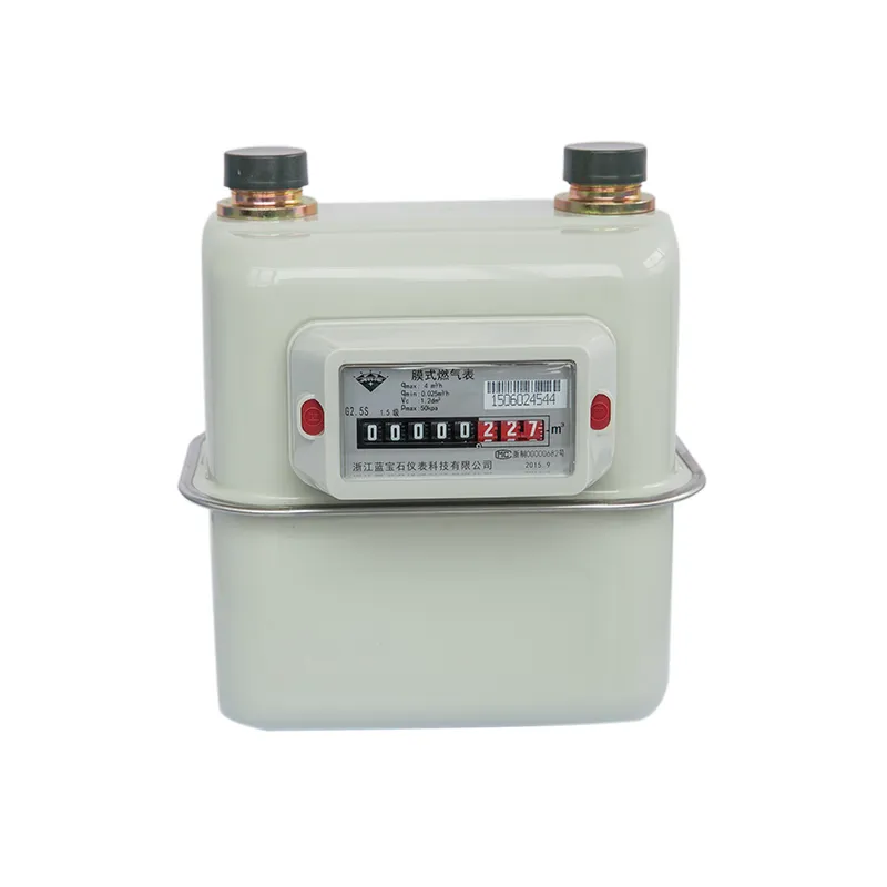 Бытовой мембранный газовый счетчик со стальным корпусом G2 (1)