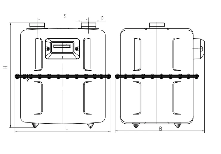 Коммерческий мембранный газовый счетчик G10 (3)