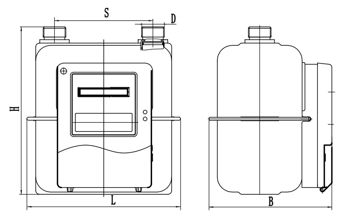 Бытовой IoT мембранный газовый счетчик со стальным корпусом (4)