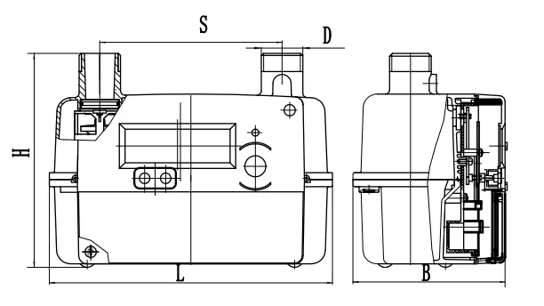 Бытовой ультразвуковой газовый счетчик - CG1 (4)